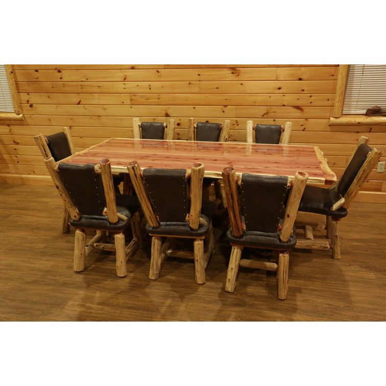 Loon Peak® Fordwich 8 Person Cedar Solid Wood Dining Set Wayfair.ca